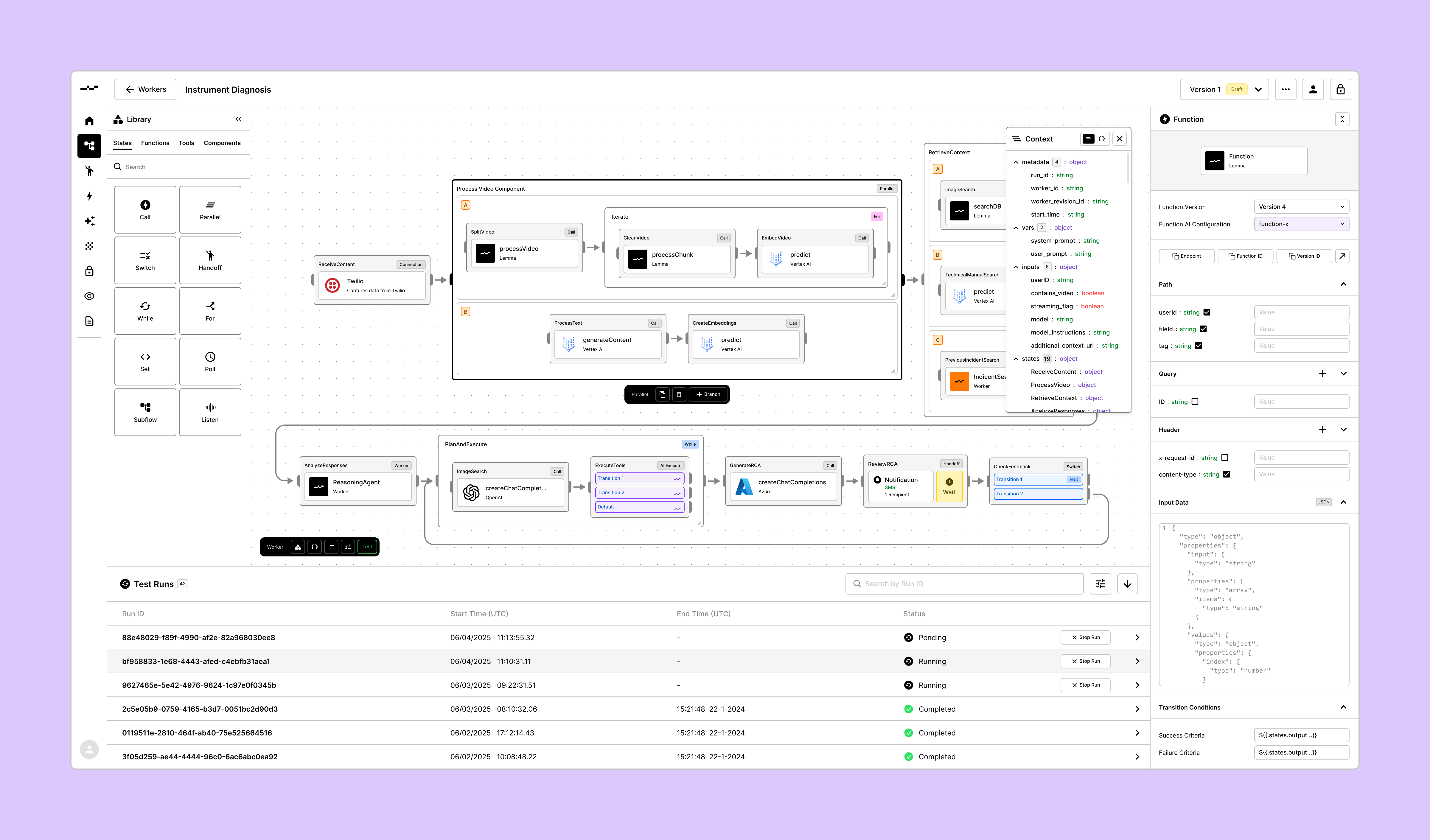 Worker Builder: composing and running an agent workflow